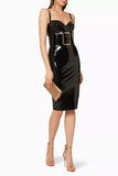 Elisabetta Franchi Vinyl Pencil Dress