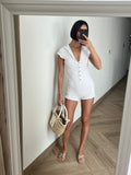 Beach Bunny White Romper