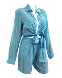 Fedeli Blue Shorts Set