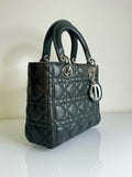 Dior Black Cannage Leather Medium Lady Dior Bag