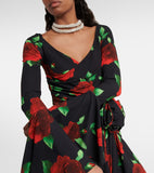 MAGDA BUTRYM Off-shoulder Floral Mini Dress