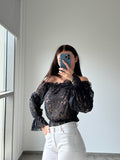 Mirae black lace Top