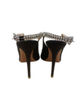 Aquazzura black and crystal heels