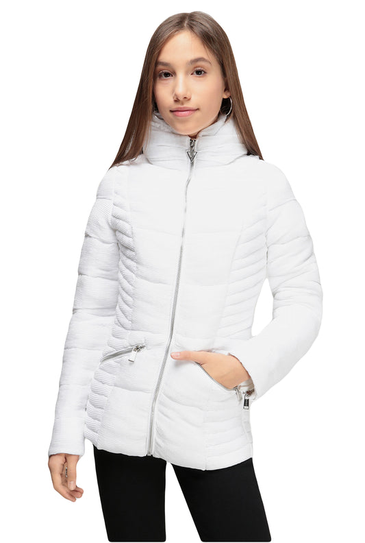 Guess white puffer jacket