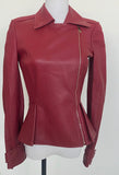 Elie Saab red leather jacket