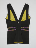 Just Cavalli black embellished sleeveless top