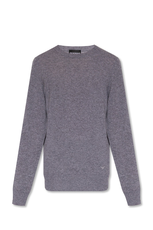 New Emporio Armani gray knitted sweater