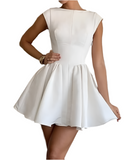 Julalova Sleeveless Solid Mini Dress