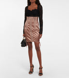 New Dolce&Gabbana lace-up satin skirt