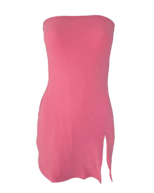 Meshki pink tube mini dress