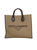 Dolce & Gabbana Canvas Edge Shopper with Embroidered Logo