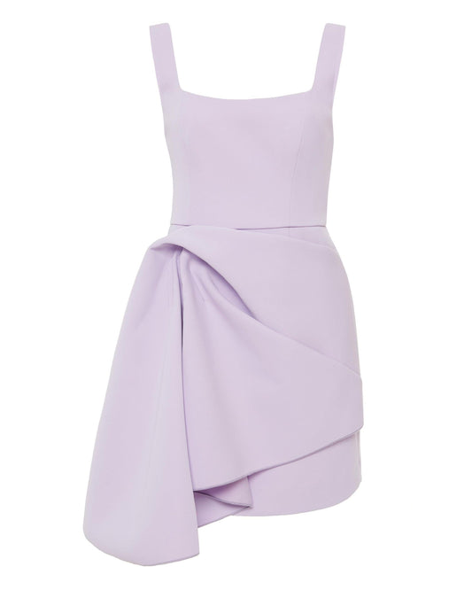 Acler Clarke Draped Crepe Mini in Lilac