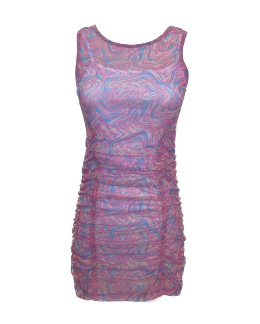 Revolve pink mesh dress