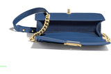 Chanel Medium Boy Bag Blue Caviar Light Gold Hardware