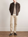 New Loro Piana Jacquard-knit linen sweater