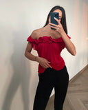 Christian Dior Red silk top