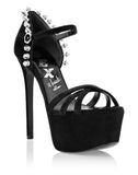 PHILIPP PLEIN SUEDE SANDALS HIGH HEELS