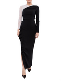 Alessandra Rich black and white long dress