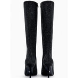 ZARA black rhinestone boots