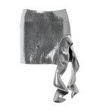 David Koma sequined bandeau bustier and ruffled miniskirt set