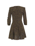 Versace leopard print flared mini dress