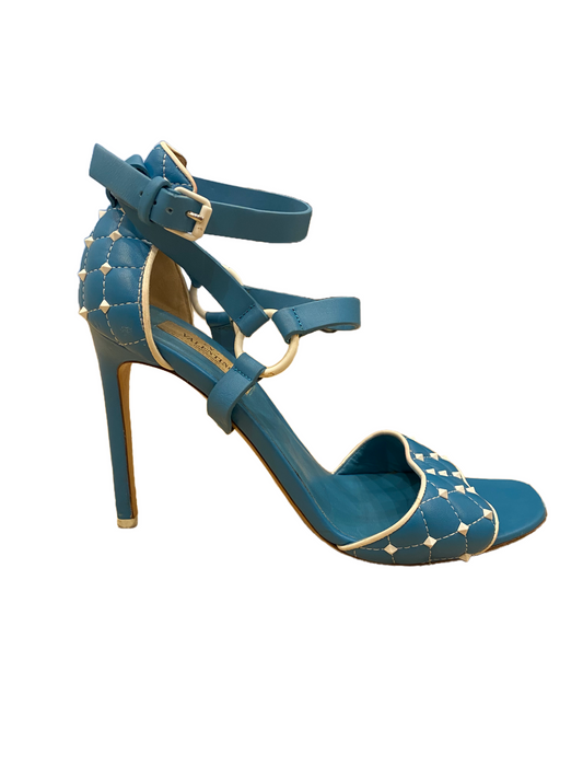 Valentino rockstud spike blue sandals