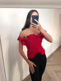 Christian Dior Red silk top