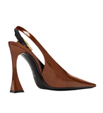 New Saint Laurent bronze slingback pumps