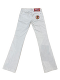 Versace white low-rise flare jeans