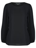 Liz Jordan Pleated Sleeve Blouse