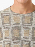 Giorgio Armani geometric-jacquard crewneck sweater