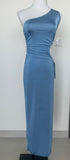 Missguided blue one shoulder long Dress