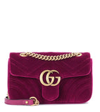 Gucci Marmont GG Velvet Purple Medium Bag