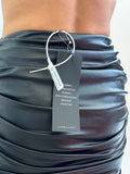 Limelight black leather skirt