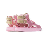 Chanel pink gladiator sandals