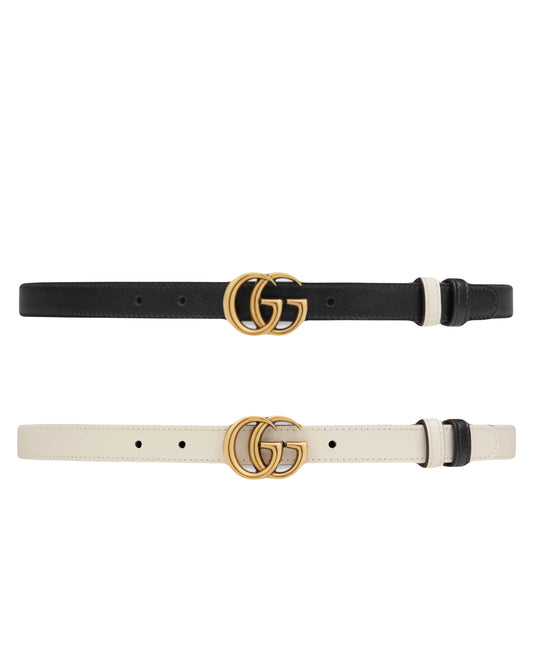 GUCCI Reversible GG Marmont Thin Belt