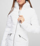 Guess white puffer jacket