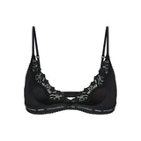 DOLCE&GABBANA x SKIMS black stretch satin triangle bralette