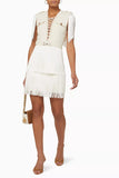 Elisabetta Franchi Fringe Mini Dress