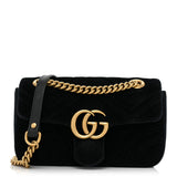 Gucci Marmont GG Velvet Black Small Bag