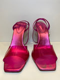 Schutz Pink Vinyl Sandal