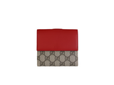 Gucci GG Supreme leather french flap wallet