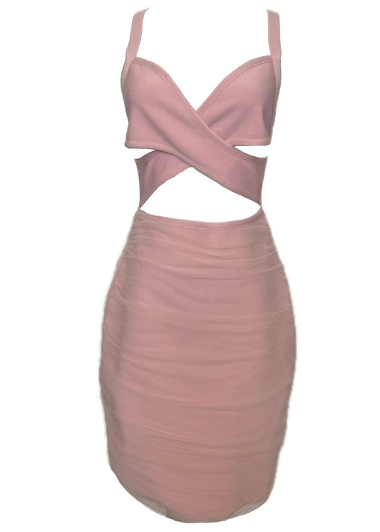 Powder Pink mesh Dress