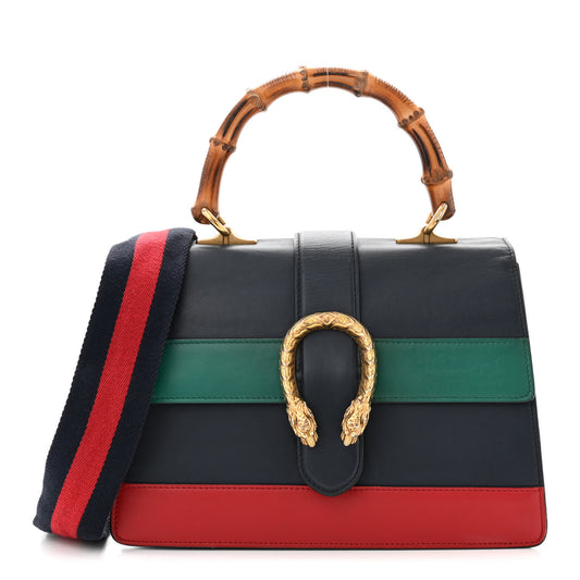 Gucci Tricolor Dionysus Bamboo top handle bag