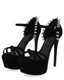 PHILIPP PLEIN SUEDE SANDALS HIGH HEELS