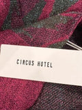 CIRCUS HOTEL PINK/TEALE /MULTI WRAP LUREX DRESS