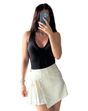 Revolve white pleated skirt