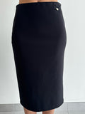 Lynne black midi Skirt