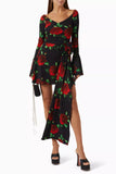 MAGDA BUTRYM Off-shoulder Floral Mini Dress