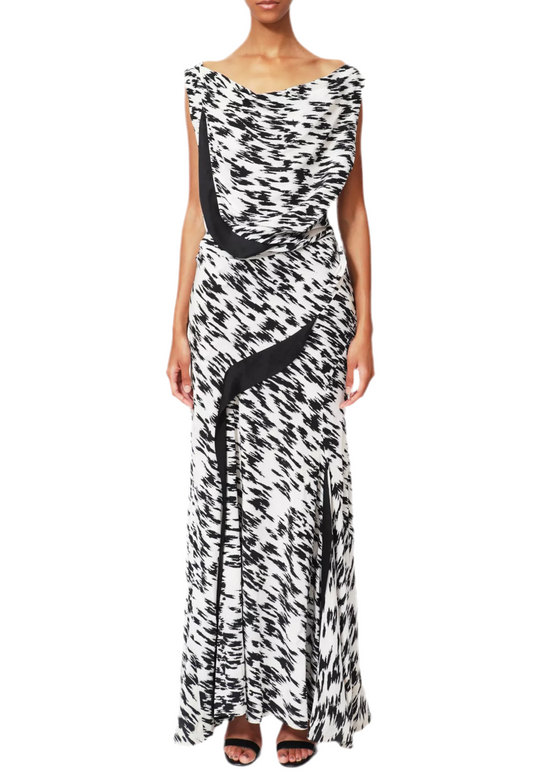 Balenciaga Abstract Draped Crêpe Dress